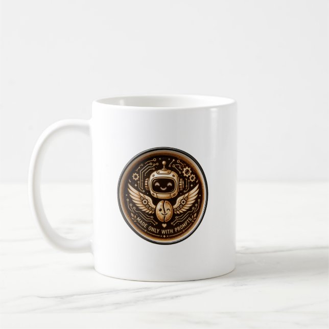 Mug Réalisé Uniquement Avec Des Invites Robot De Café  (Gauche)
