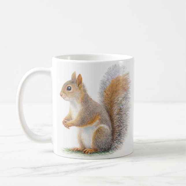 Mug Realistic Squirrel Portrait (Gauche)