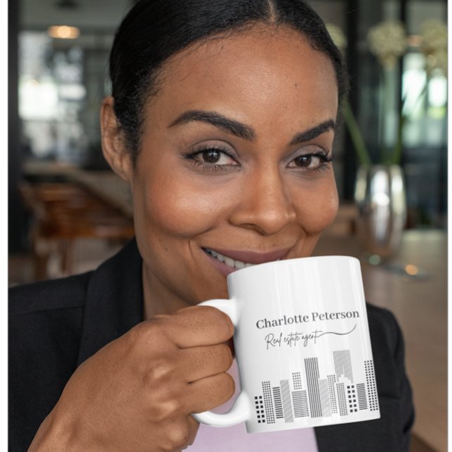 Mug Réaltor Noir & Blanc Classique   (Créateur téléchargé)