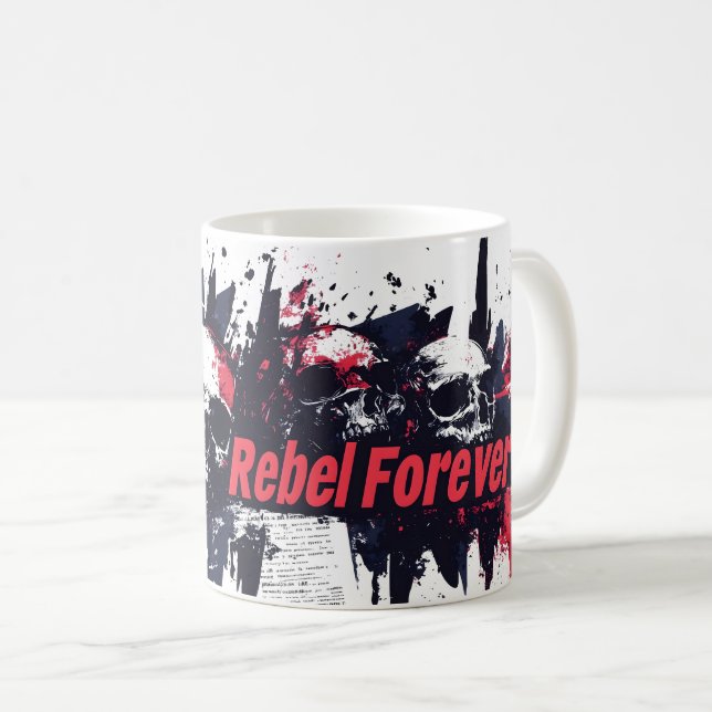 Mug "Rebel pour toujours" - Conception graphique de cr (Devant droit)