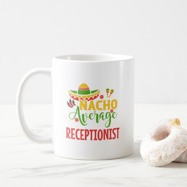 Mug Réceptionniste Réception Bureau Vet Médicale (Avec donut)