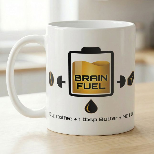 Mug Recette de beurre de café MCT Focus Batterie (Créateur téléchargé)