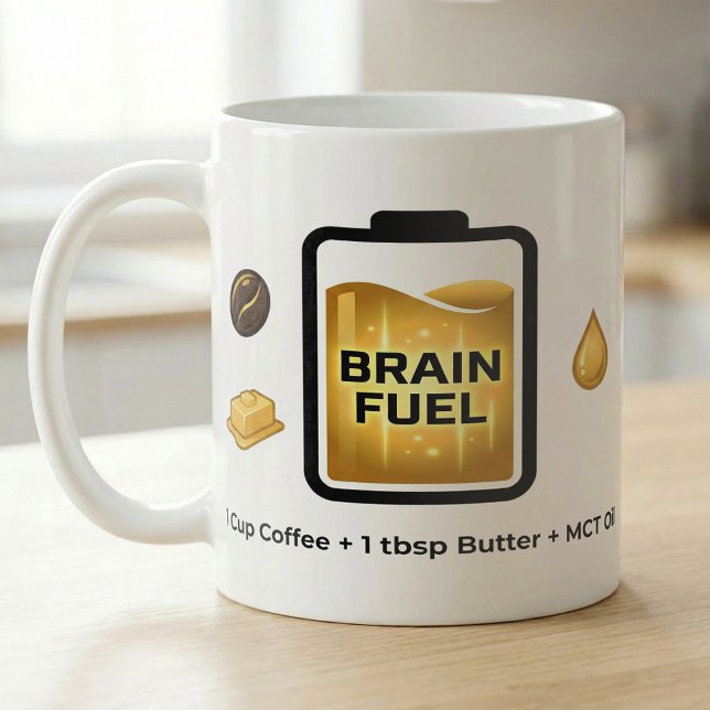Mug Recette de café céto pour le cerveau (Créateur téléchargé)