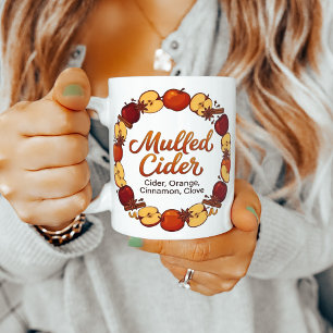Mug Recette de cidre chaud Couronne d'hiver confortabl