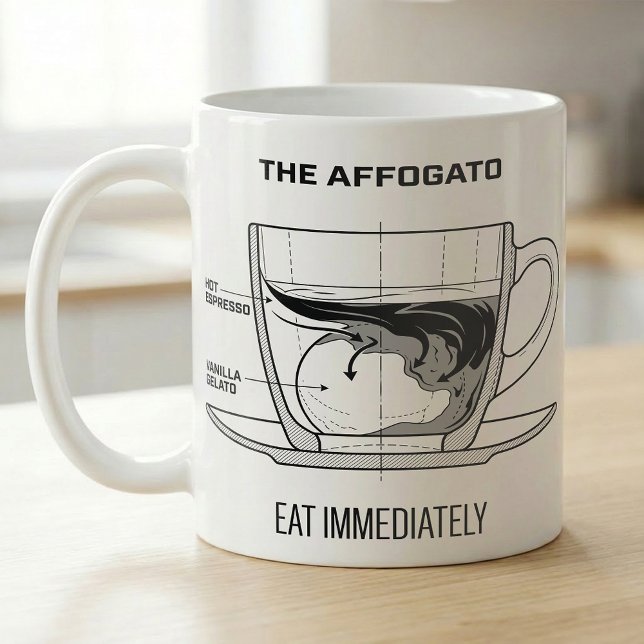 Mug Recette de dessert au café Affogato à manger imméd (Créateur téléchargé)