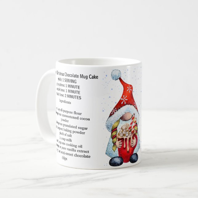 Mug Recette de gâteau de confiture de Noël (Devant gauche)