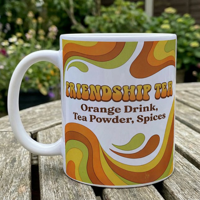 Mug Recette de mélange de thé d'amitié dans un style r (Créateur téléchargé)