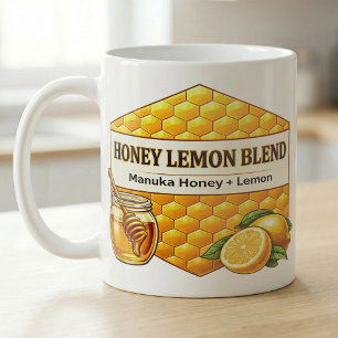 Mug Recette de miel de Manuka au citron en nid d'abeil