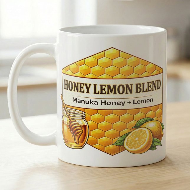 Mug Recette de miel de Manuka au citron en nid d'abeil (Créateur téléchargé)