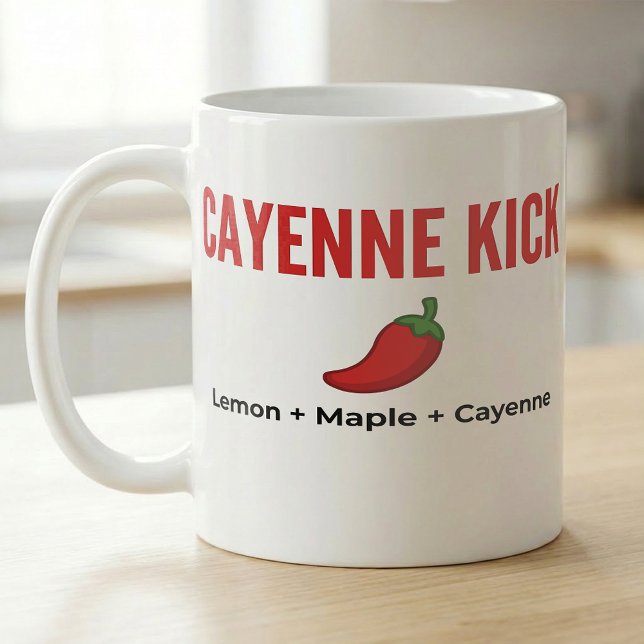 Mug Recette de sirop d'érable au citron Cayenne Kick (Créateur téléchargé)