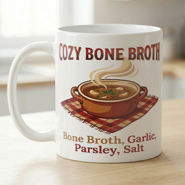 Mug Recette de soupe de bouillon d'os confortable pour (Créateur téléchargé)