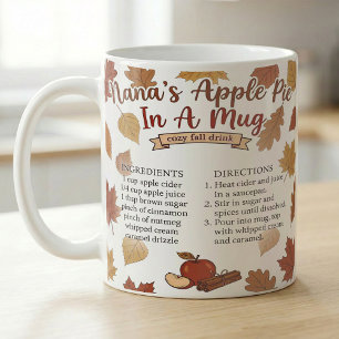 Mug Recette de tarte aux pommes de grand-mère automne 