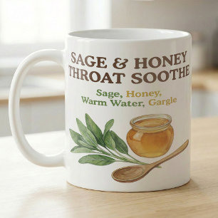 Mug Recette de thé de confort pour la gorge au miel de