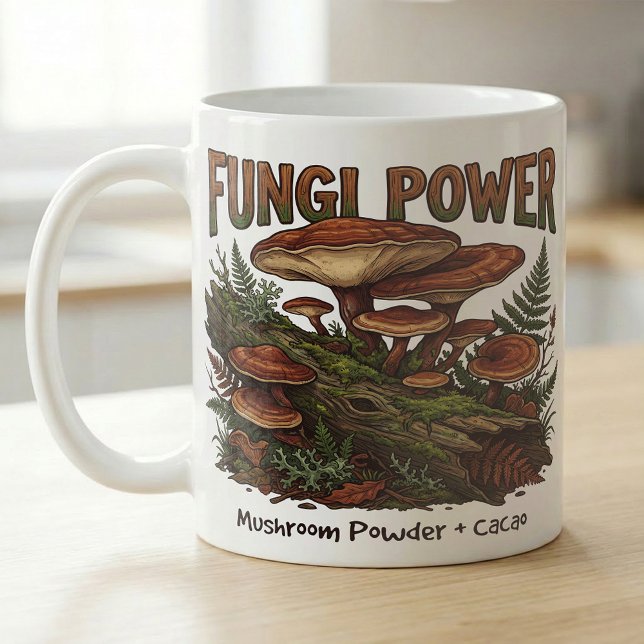 Mug Recette de thé Fungi Power Mushroom Lover (Créateur téléchargé)
