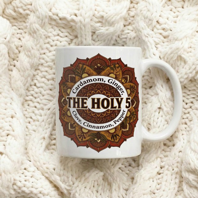 Mug Recette de thé Mandala Chai The Holy 5  (Créateur téléchargé)