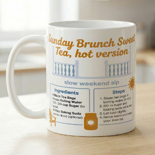 Mug Recette de thé sucré du Sud dans un pot Mason au c