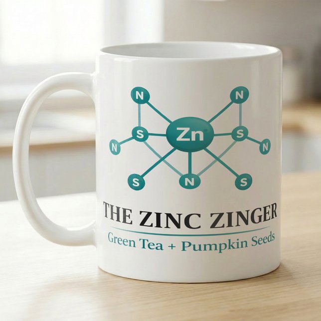 Mug Recette de thé vert humour science zinc (Créateur téléchargé)