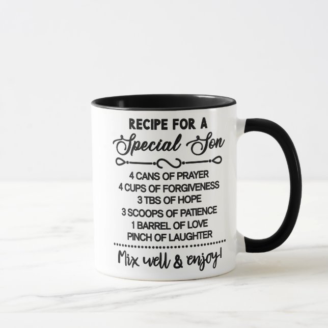 Mug Recette Inspirante Pour Un Fils Spécial (Droite)