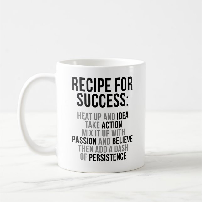 Mug Recette pour succès (Gauche)