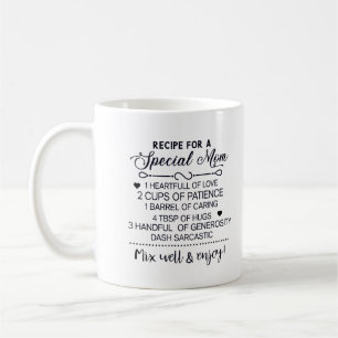Mug Recette pour un cadeau de fête des mères pour une 