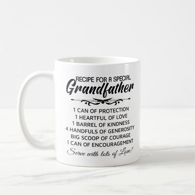 Mug Recette pour un grand-père spécial - Grand-père Mu (Gauche)