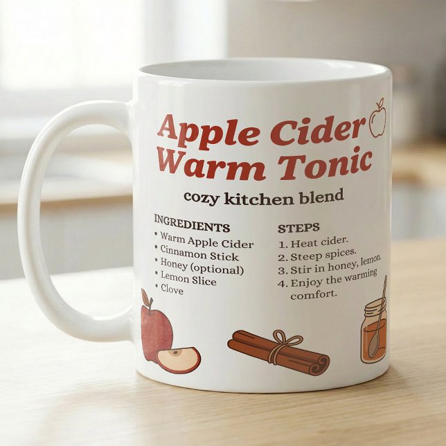 Mug Recette Simple de Tonique de Cidre de Pomme d'Auto (Créateur téléchargé)