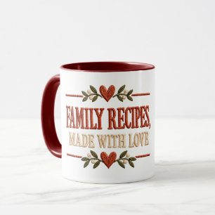 Mug Recettes de famille, préparées avec amour
