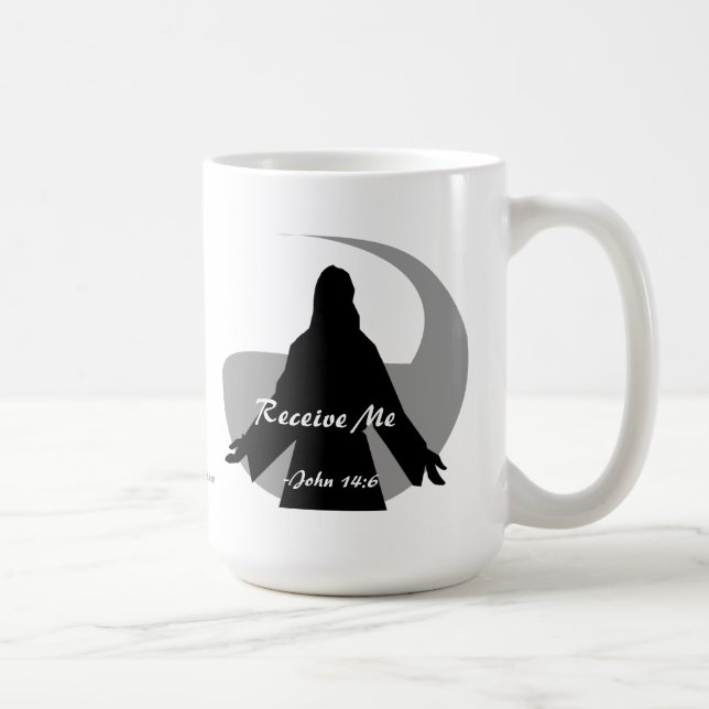 Mug Recevez-moi Jean 14:6 Citations bibliques (Droite)