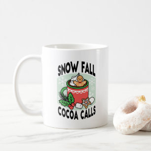 Mug Réchauffez-vous avec les appels de cacao de neige 