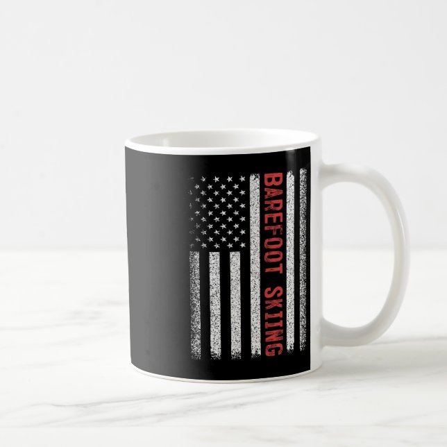 Mug Rechausser le drapeau américain de ski du 4 juille (Droite)