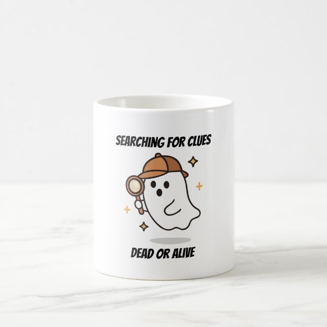 Mug Recherche d'indices Détective Fantôme Halloween (Centre)