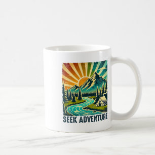Mug Recherchez Aventure Vintage Camping Montagne Rando