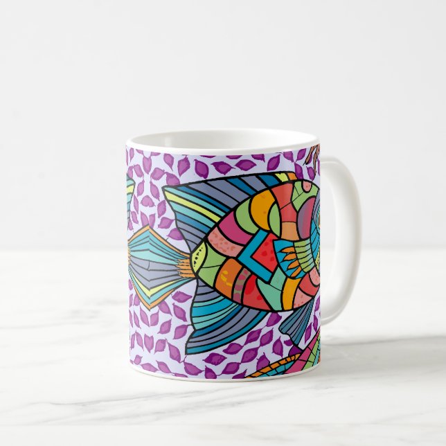 Mug récif de poissons (Devant droit)