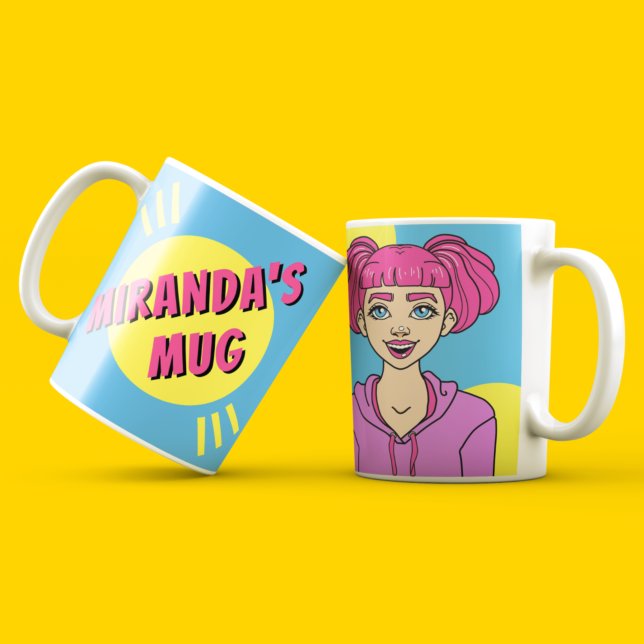 Mug Recolor Teen Girl (Créateur téléchargé)