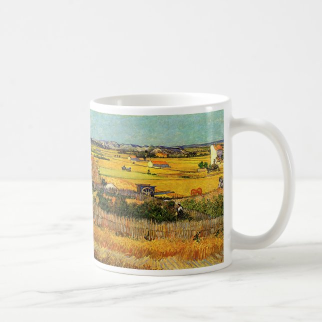 Mug Récolte à La Crau, Montmajour par Vincent van Gogh (Droite)