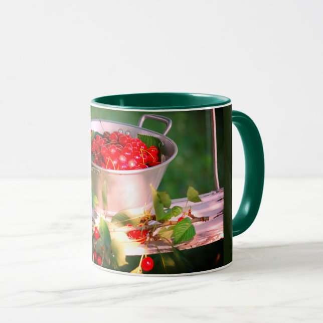Mug Récolte de cerises, Cottage jardin Rosalinde (Devant droit)