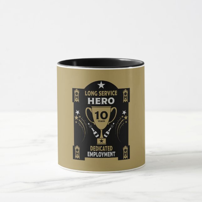 Mug Reconnaissance du service de longue durée Dix ans (Centre)
