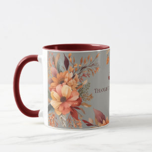 Mug Reconnaissant bénit floralAction de grâce