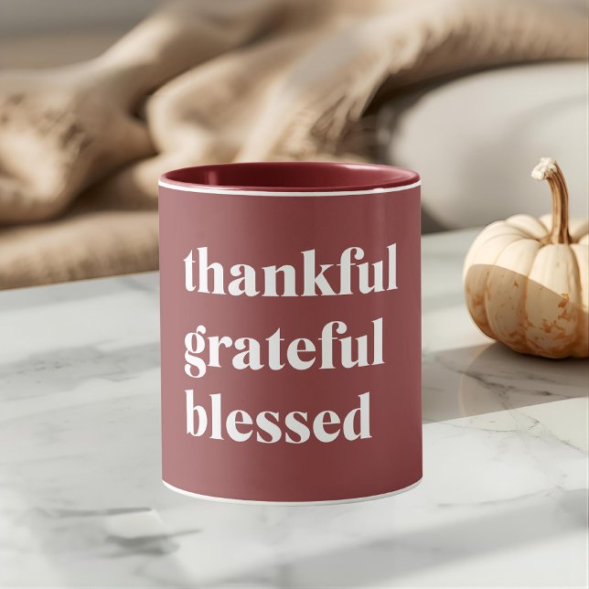 Mug Reconnaissant Grateful Bénie (Créateur téléchargé)