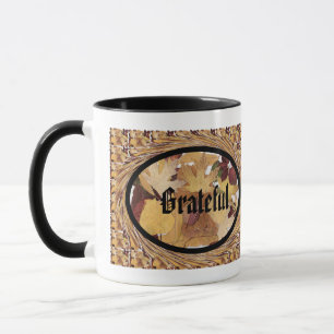 Mug Reconnaissant les feuilles d'automne dans les cadr