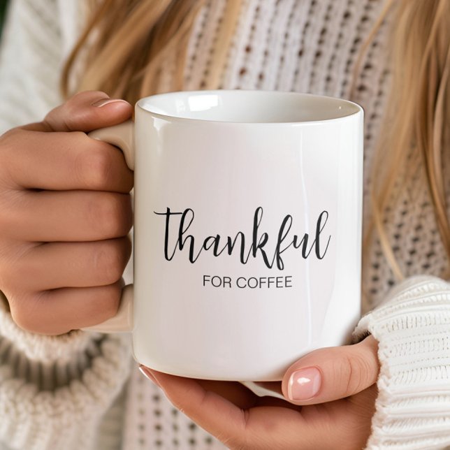 Mug Reconnaissant pour le café  (Créateur téléchargé)