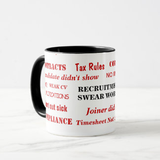 Mug Recrutement Jouer des mots désagréablement drôle R