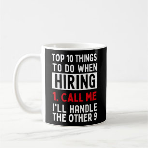 Mug Recruteur Top 10 Liste Appelez-moi