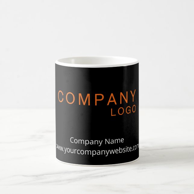 MUG RECTANGLE LOGO BUSINESS COMPANY MARQUÉ NOIR (Centre)
