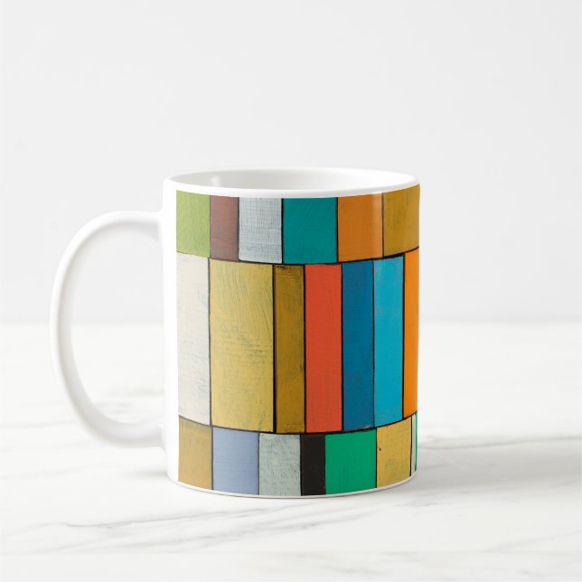 Mug Rectangle peint de la planche assemblé dans une co (Gauche)