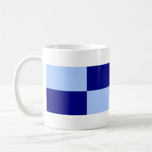 Mug Rectangles bleu clair et bleu foncé