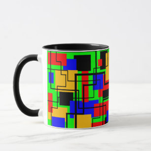 Mug Rectangles et lignes Bauhaus