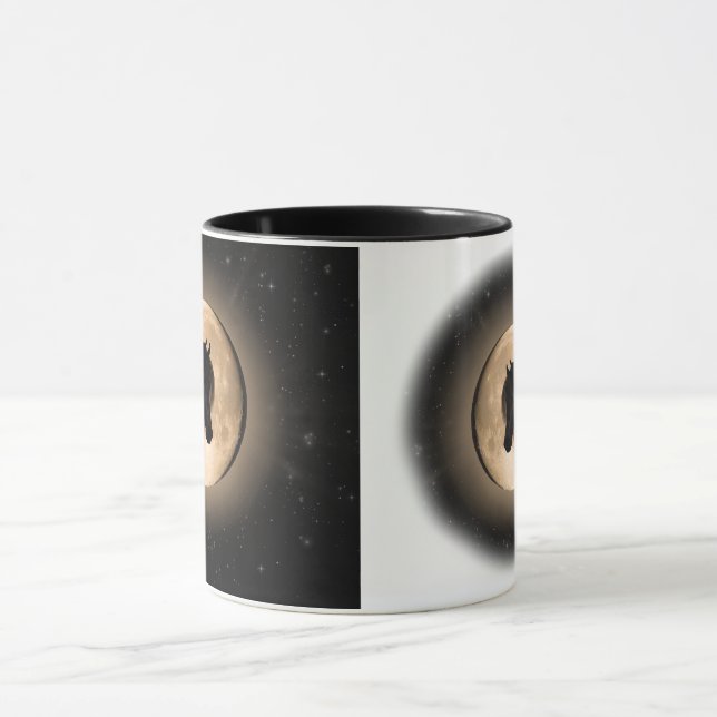 Mug recto-verso Cheval Lune Noire (Centre)