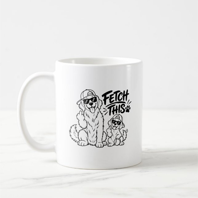 Mug RÉCUPÈRE CE Cadeau de papa de chien drôle Cadeau d (Gauche)