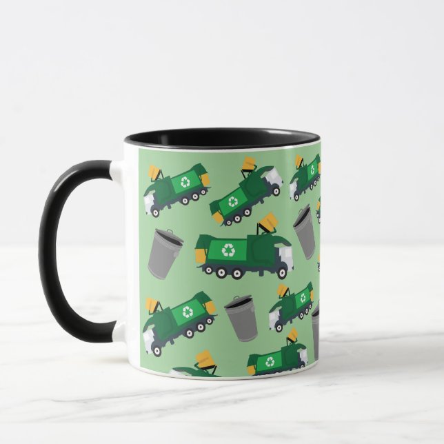 Mug Recyclage Motif de camion-poubelle (Gauche)